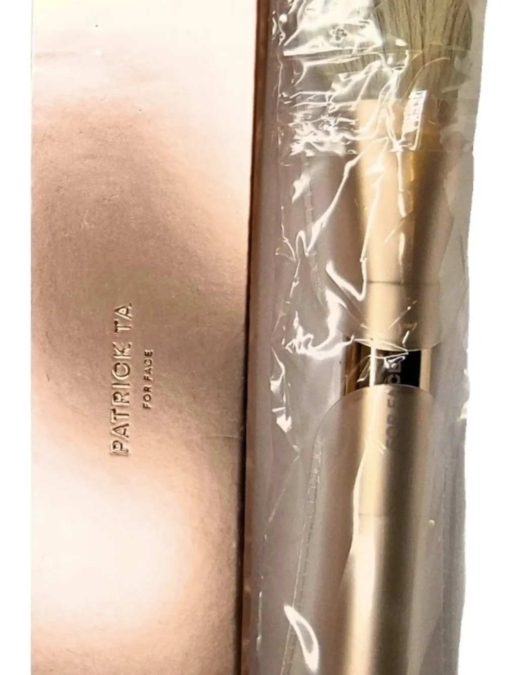 NIB PATRICK TA Dual-Ended Blush Brush - Factory Sealed